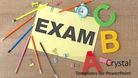  Presentation with final - Audience pleasing slides consisting of paper with word exam backdrop and a coral colored foreground