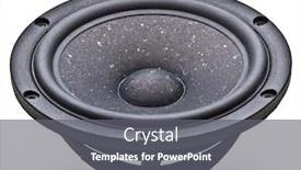  Presentation with driver - Beautiful presentation theme featuring paper-woofer-driver-on-white backdrop and a gray colored foreground