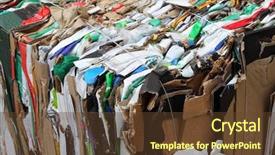  Presentation with recycling paper - PPT layouts enhanced with paperboard prepared for recycling background and a tawny brown colored foreground