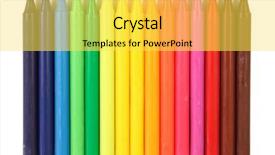  Presentation with crayons - Slide deck featuring paperless - inside of color crayons background and a yellow colored foreground