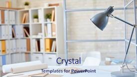  Presentation with pencils - PPT layouts enhanced with papers and pencils in office background and a sky blue colored foreground