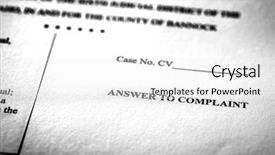  Presentation with legal - Colorful slides enhanced with papers law anser to complaint backdrop and a white colored foreground