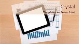  Presentation with numbers - Amazing slide set having papers with numbers and chart backdrop and a lemonade colored foreground