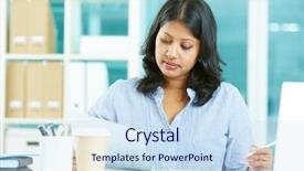  Presentation with paperwork - Beautiful slide deck featuring paperwork backdrop and a sky blue colored foreground