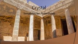  Presentation with ancient kings - Colorful slides enhanced with paphos necropolis known as tomb backdrop and a coral colored foreground