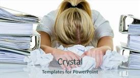  Presentation with burnout - Cool new PPT theme with papier symbolfoto for stress burnout backdrop and a sky blue colored foreground