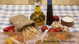  Presentation with creation - Colorful PPT theme enhanced with pappardelle-italian-pasta-set backdrop and a coral colored foreground