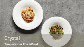  Presentation with tartan - Colorful PPT theme enhanced with pappardelle-pasta-with-salmon backdrop and a gray colored foreground