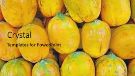  Presentation with india - Cool new PPT theme with fresh papayas for sale backdrop and a gold colored foreground