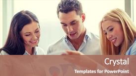  Presentation with office - PPT theme with graph papre - business and office concept background and a coral colored foreground