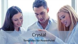  Presentation with office - Cool new slide deck with graph papre - business and office concept backdrop and a light blue colored foreground