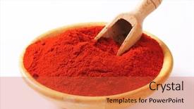  Presentation with powder - Beautiful PPT layouts featuring powder in a wooden bowl backdrop and a red colored foreground