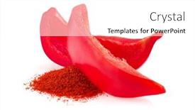  Presentation with food white - Slides featuring paprika-powder-on-white-background background and a white colored foreground