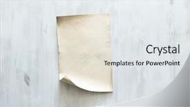  Presentation with old paper - Colorful presentation theme enhanced with paryrus - old paper on blue wooden backdrop and a white colored foreground