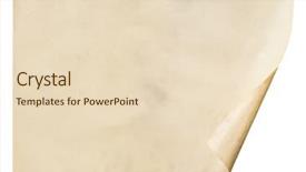  Presentation with clipping - Cool new PPT theme with papyrus antique - old paper isolated on white backdrop and a lemonade colored foreground