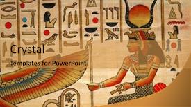  Presentation with history papyrus - Cool new presentation design with papyrus with elements of egyptian backdrop and a gold colored foreground