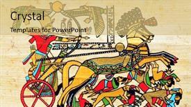  Presentation with history papyrus - Beautiful presentation theme featuring papyrus with elements of egyptian backdrop and a yellow colored foreground