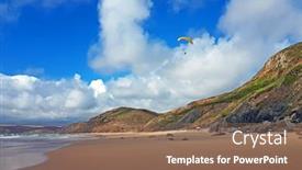  Presentation with west - Cool new presentation theme with para-gliding-at-the-west backdrop and a violet colored foreground