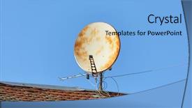  Presentation with roof - Cool new slide deck with parabola satellite receiver backdrop and a light blue colored foreground