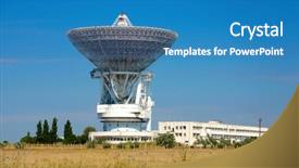  Presentation with dish tower - Colorful slide deck enhanced with parabolic dish at space control backdrop and a teal colored foreground
