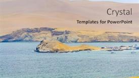  Presentation with national - Presentation having paracas-national-reserve-peru background and a soft green colored foreground