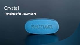  Presentation with paracetamol - Presentation theme with paracetamol-pill-paracetamol-acetaminophen background and a ocean colored foreground
