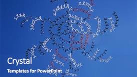  Presentation with parachute - Slides enhanced with parachute - large group of skydivers flying background and a ocean colored foreground