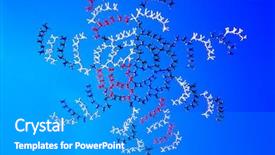  Presentation with parachute - Beautiful presentation featuring parachute - large group of skydivers flying backdrop and a cobalt blue colored foreground