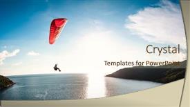 Presentation with parachute - Audience pleasing slide deck consisting of parachute - paraglider flying over the water backdrop and a cream colored foreground