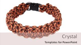  Presentation with paracord - Slide deck having paracord-survival-bracelet-using background and a coral colored foreground