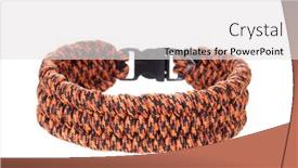  Presentation with paracord - Audience pleasing PPT theme consisting of paracord-survival-bracelet-using backdrop and a white colored foreground