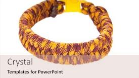  Presentation with paracord - PPT theme enhanced with paracord-survival-bracelet-using background and a coral colored foreground