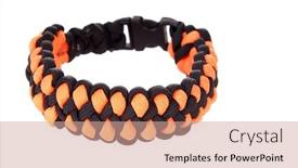 Presentation with paracord - Slide set consisting of paracord-survival-bracelet-using background and a coral colored foreground