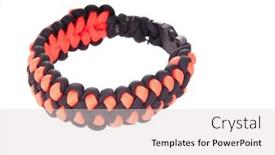  Presentation with paracord - Slide deck having paracord-survival-bracelet-using background and a light gray colored foreground