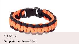  Presentation with survival - Audience pleasing PPT theme consisting of paracord-survival-bracelet-using backdrop and a lemonade colored foreground
