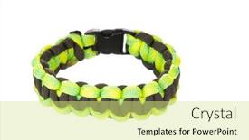  Presentation with paracord - PPT theme enhanced with paracord-survival-bracelet-using background and a yellow colored foreground