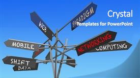  Presentation with web - Slides having close up of arms of salesman showing cosmetic product to mature woman she is standing in store and smiling background and a gray colored foreground