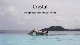  Presentation with paradise - Beautiful slide set featuring paradise at sao tome backdrop and a  colored foreground