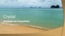  Presentation with paradise island - Slide deck consisting of paradise-beach-in-koh-ngai background and a seafoam green colored foreground