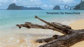  Presentation with paradise island - PPT layouts featuring paradise-beach-in-koh-ngai background and a light blue colored foreground