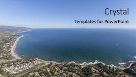  Presentation with santa - Colorful presentation design enhanced with paradise cove area of malibu backdrop and a light blue colored foreground