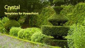  Presentation with park - Slide set consisting of paradise garden - beautiful park background and a tawny brown colored foreground