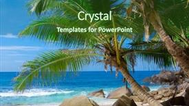  Presentation with tree sky trees green - PPT theme with paradise garden - leaves jungle trees background and a  colored foreground