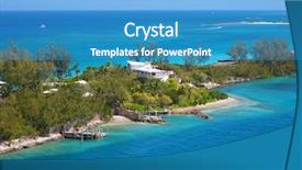  Presentation with nassau bahamas - Slide deck with paradise island in nassau bahamas background and a teal colored foreground