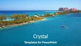  Presentation with nassau bahamas - Colorful PPT theme enhanced with paradise island in nassau bahamas backdrop and a ocean colored foreground