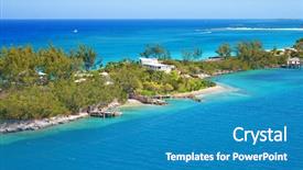  Presentation with nassau bahamas - Audience pleasing PPT theme consisting of paradise island in nassau bahamas backdrop and a teal colored foreground