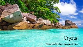  Presentation with paradise - Amazing slide set having paradise lagoon of similan islands in thailand backdrop and a arctic colored foreground