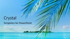  Presentation with paradise - Cool new presentation theme with paradise lost and found backdrop and a light blue colored foreground