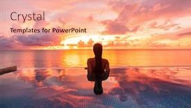  Presentation with luxury resort - PPT layouts with paradise-luxury-resort-honeymoon-getaway background and a coral colored foreground