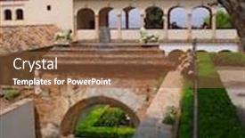  Presentation with granada - Colorful PPT layouts enhanced with paradise-on-the-earth-view backdrop and a tawny brown colored foreground